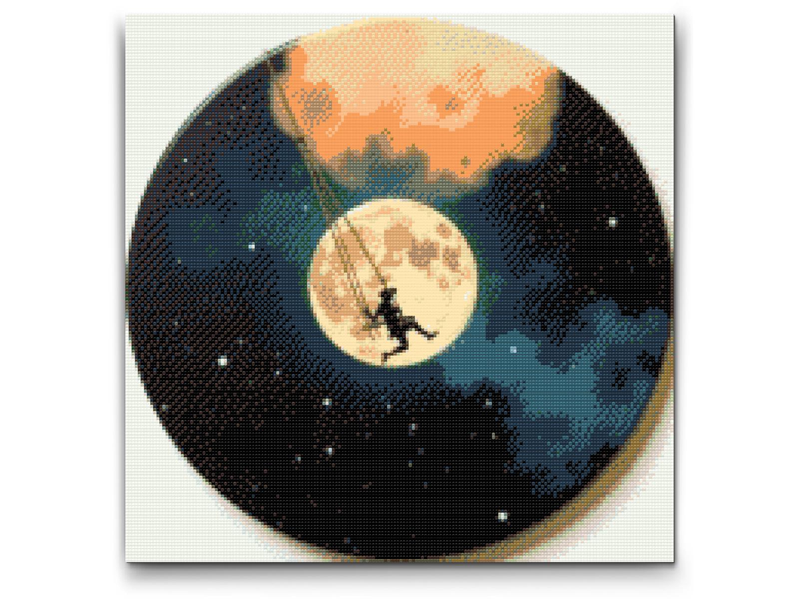 Diamond Paint - Vinylplade – Swing by the moon