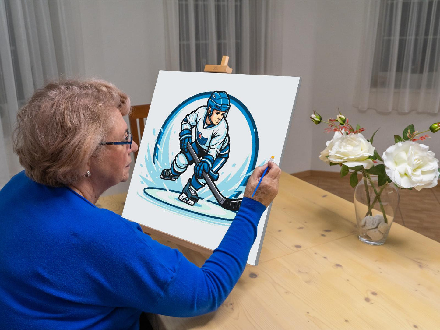 Paint by number - Hockeyspiller