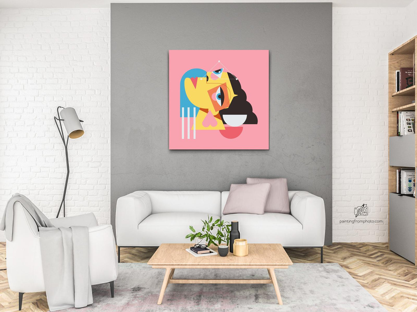 Paint by number - Illustration - Kubistisk kvinde
