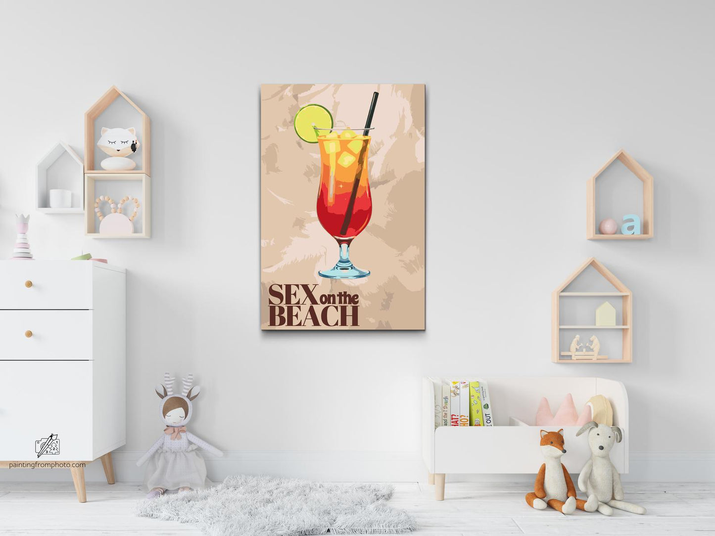 Paint by number - Sex på stranden