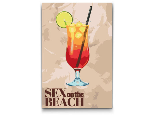 Paint by number - Sex på stranden