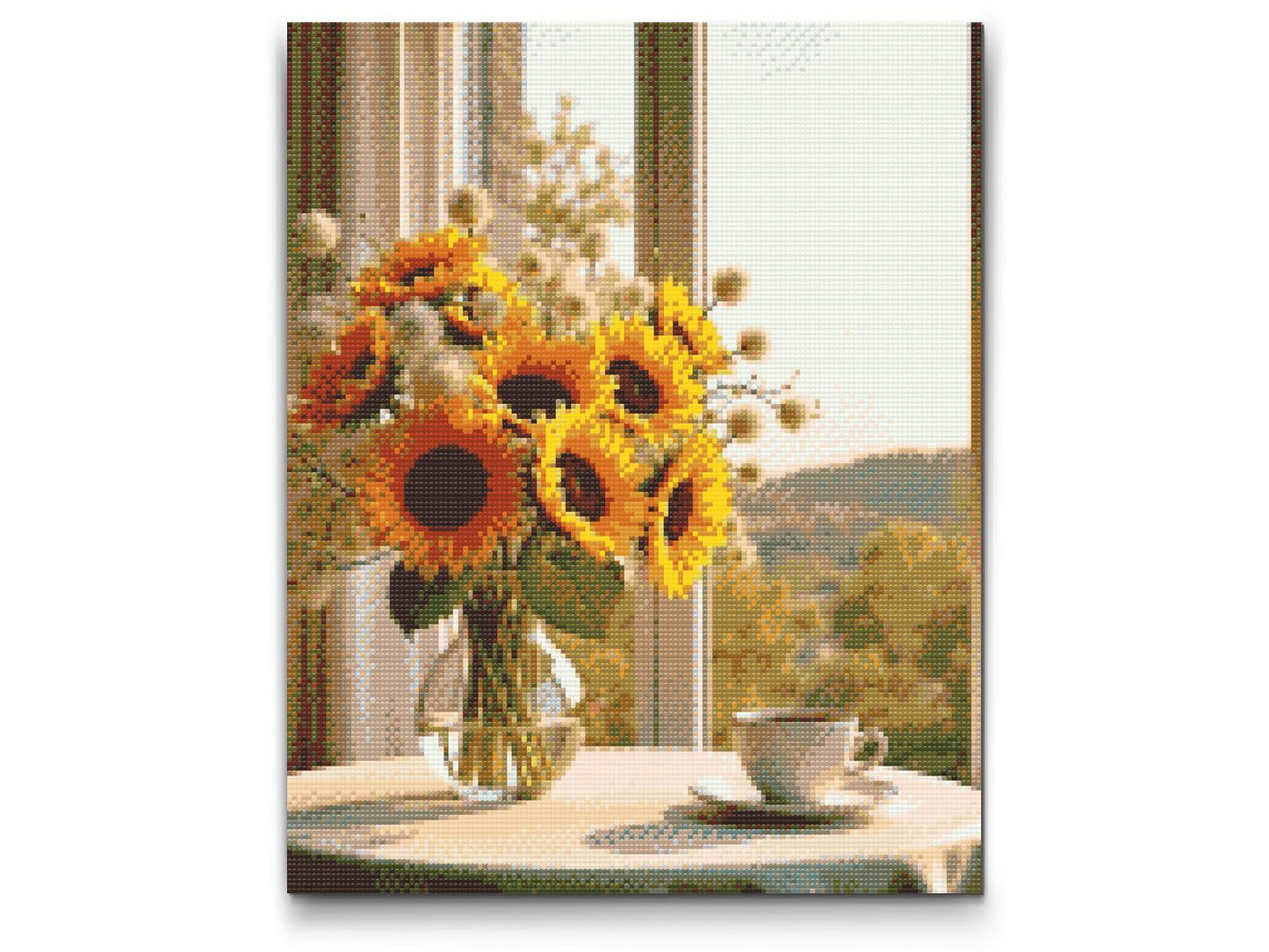 Diamond Paint - Solsikker i en vase