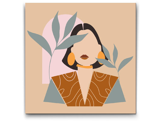 Paint by number - Illustration - Moderne kvinde