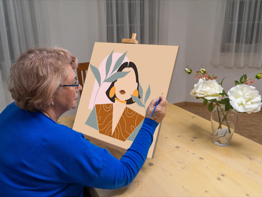 Paint by number - Illustration - Moderne kvinde