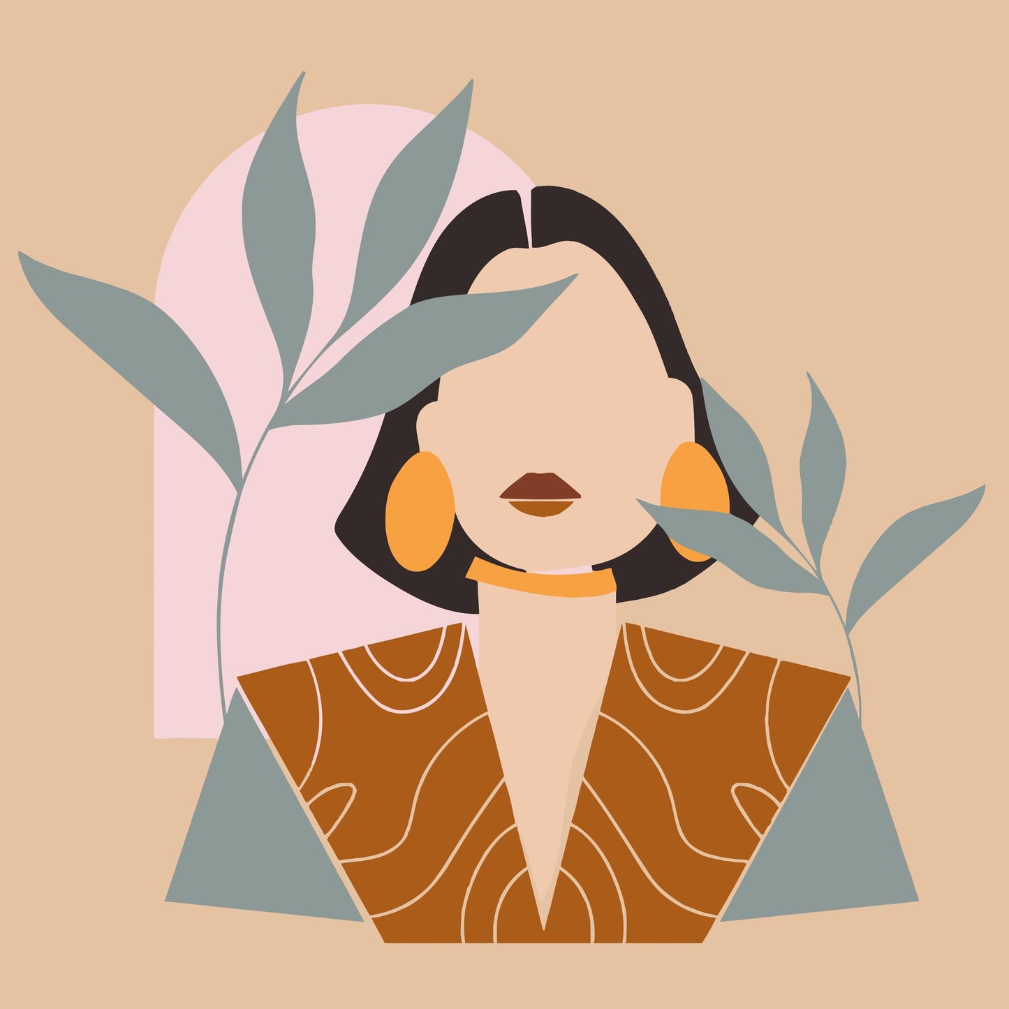 Paint by number - Illustration - Moderne kvinde