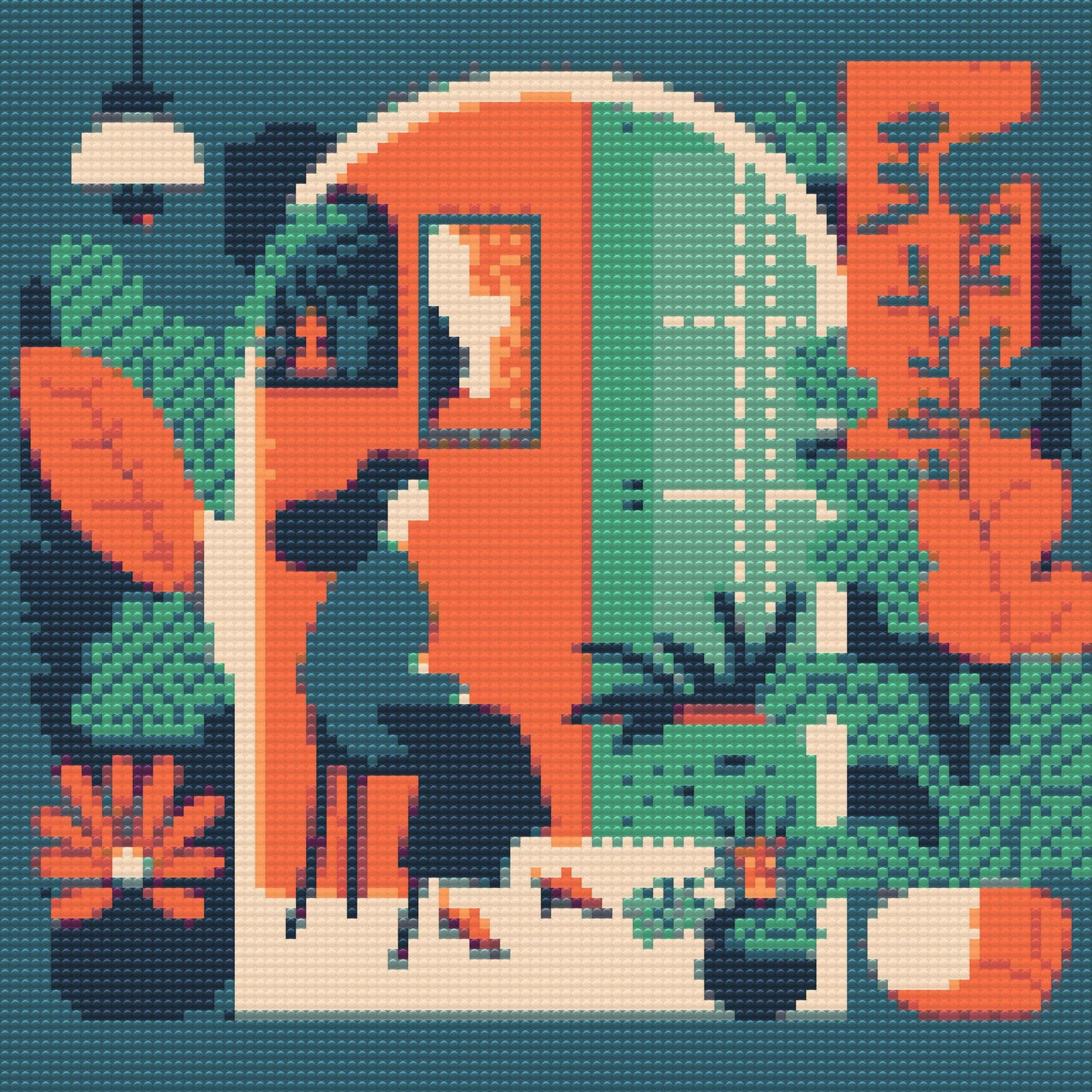 Diamond Paint - Illustration - Kvinde i lejligheden