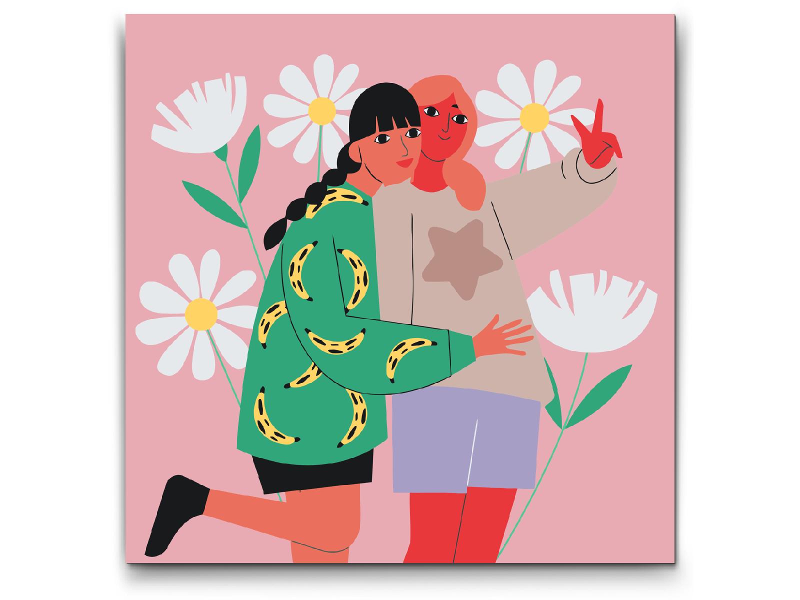 Paint by number - Illustration - Bedste venner