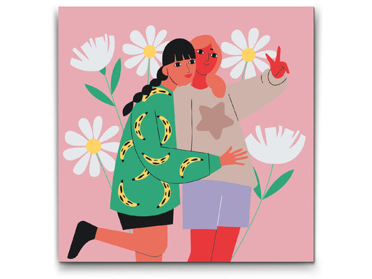 Paint by number - Illustration - Bedste venner