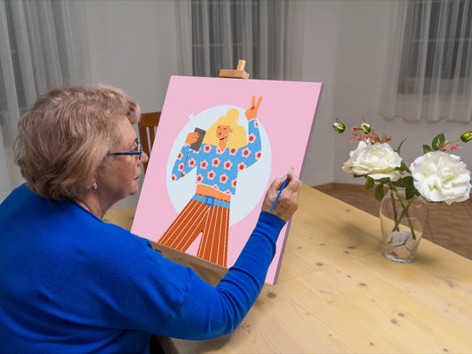 Paint by number - Illustration - Blond kvinde