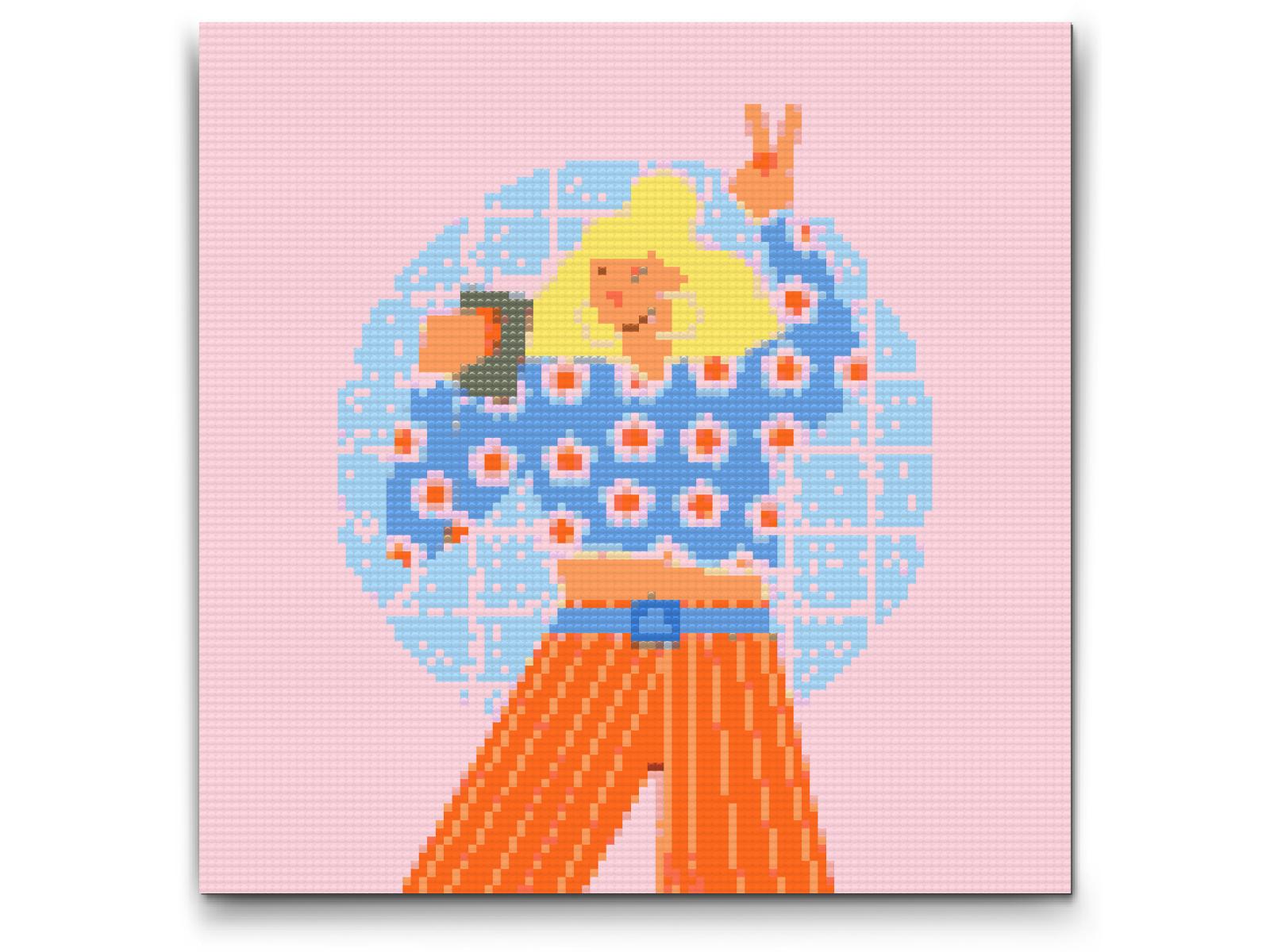 Diamond Paint - Illustration - Blond kvinde