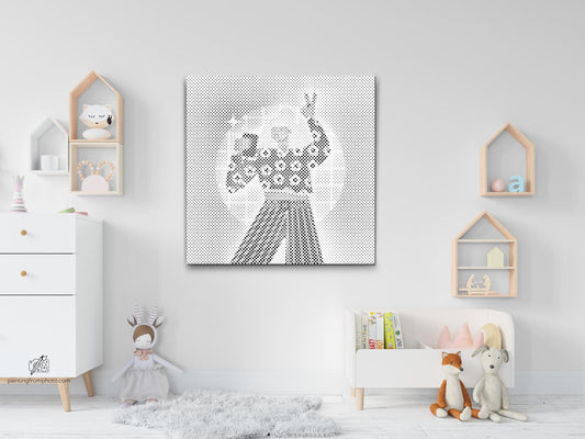 Dotting - Illustration - Blond kvinde