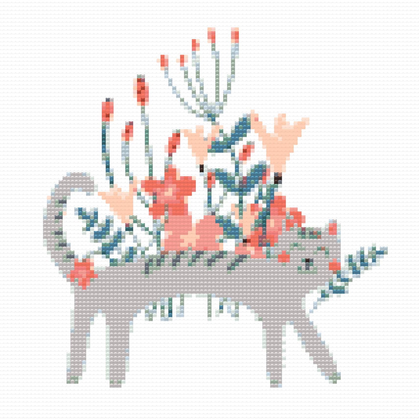 Diamond Paint - Illustration - Grå kat
