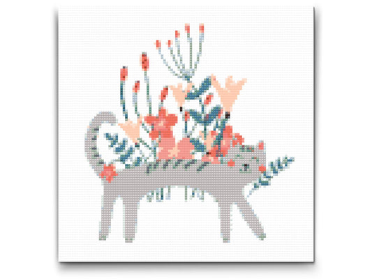 Diamond Paint - Illustration - Grå kat