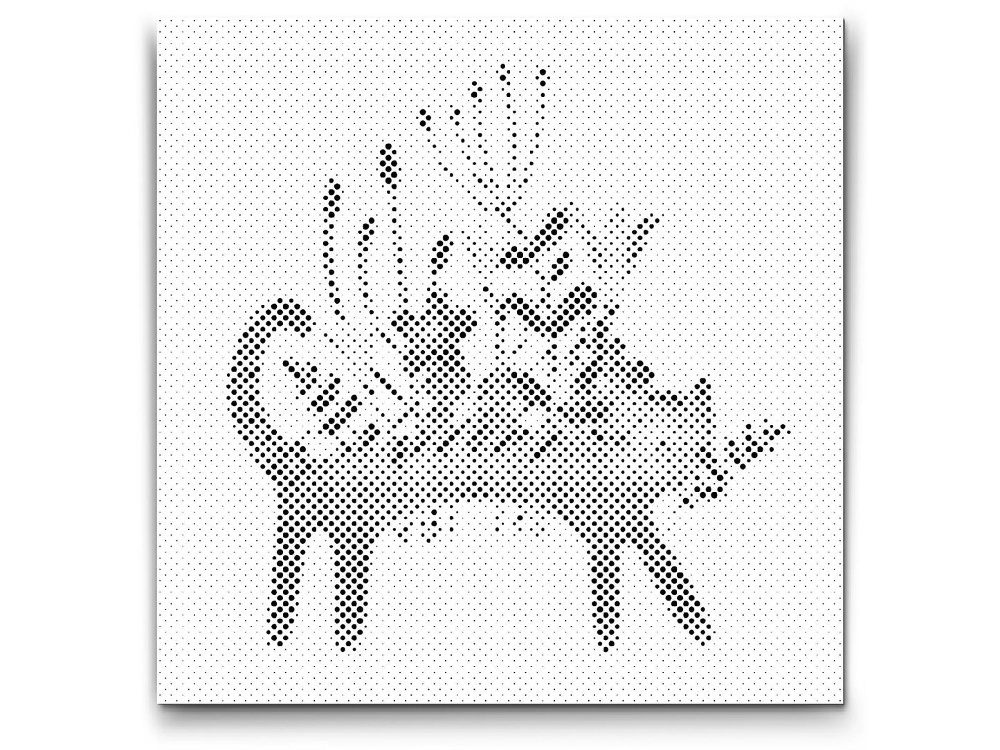Dotting - Illustration - Grå kat