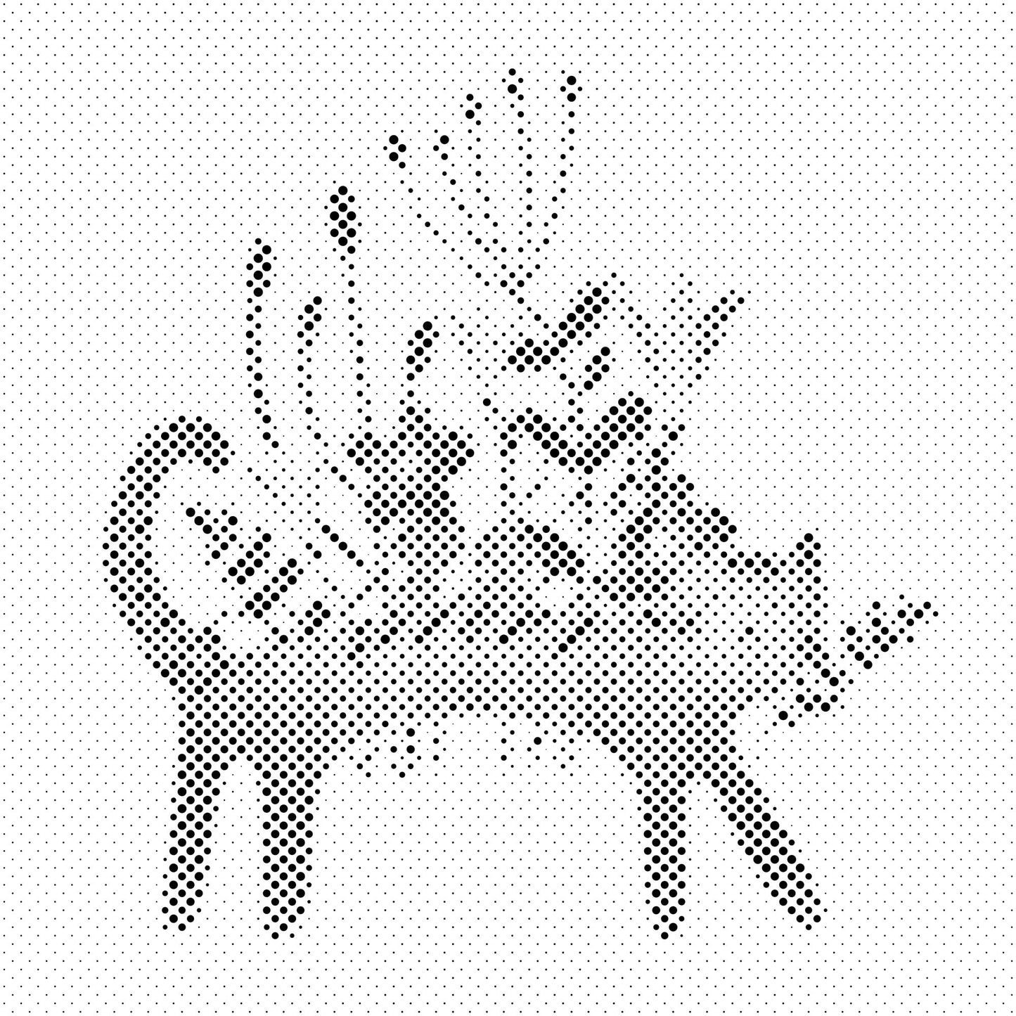 Dotting - Illustration - Grå kat
