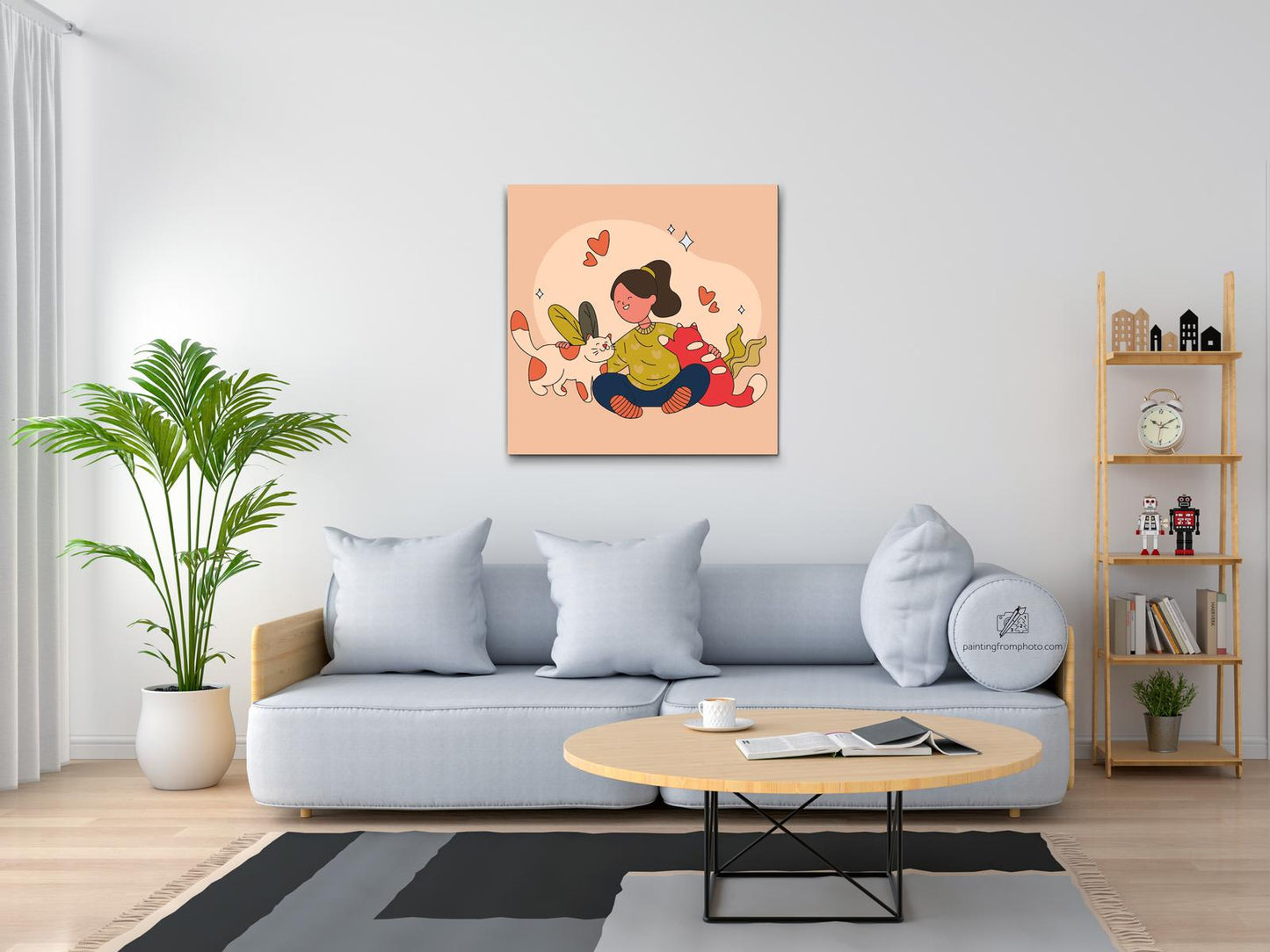 Paint by number - Illustration - Kærlighed til katte