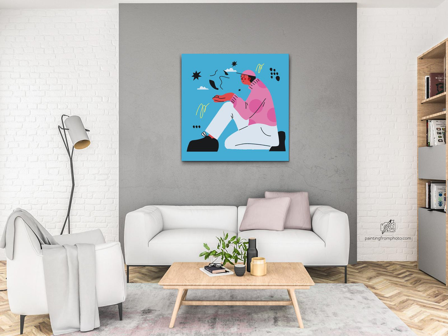 Paint by number - Illustration - Mand