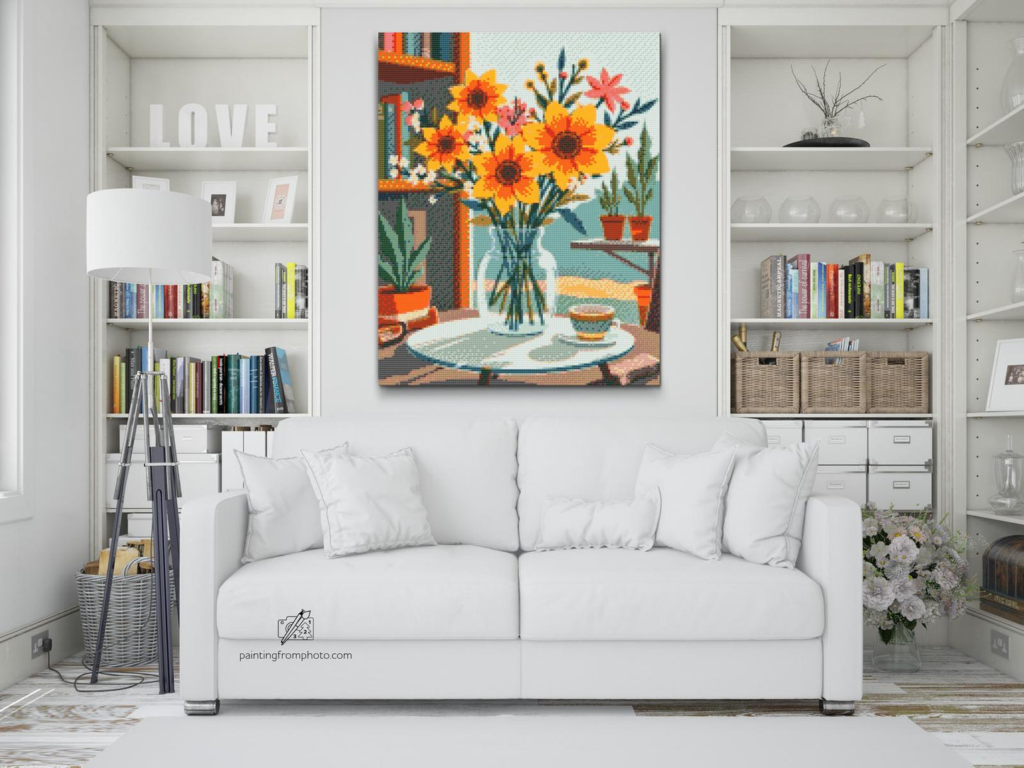 Diamond Paint - Illustration af en blomst i en vase