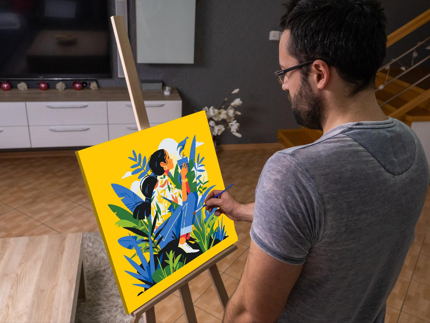 Paint by number - Illustration - Kontemplation