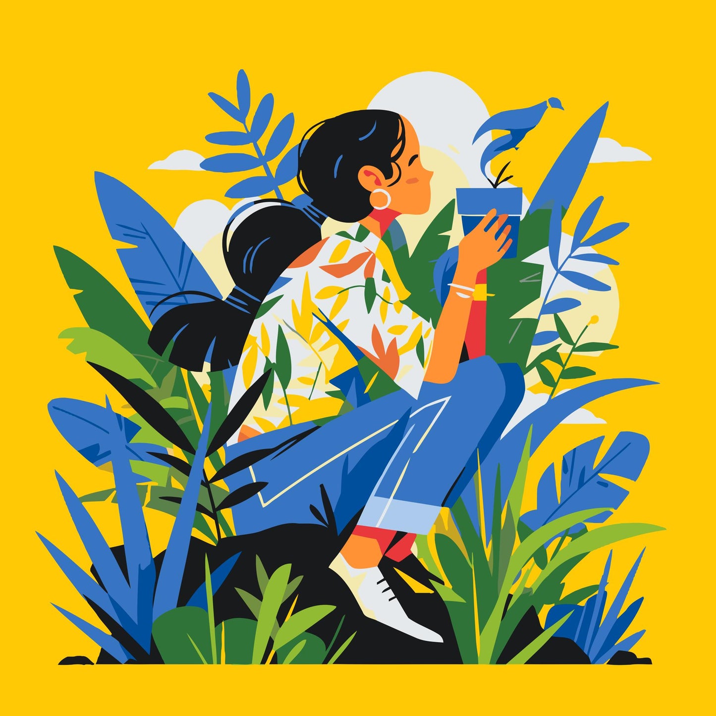 Paint by number - Illustration - Kontemplation