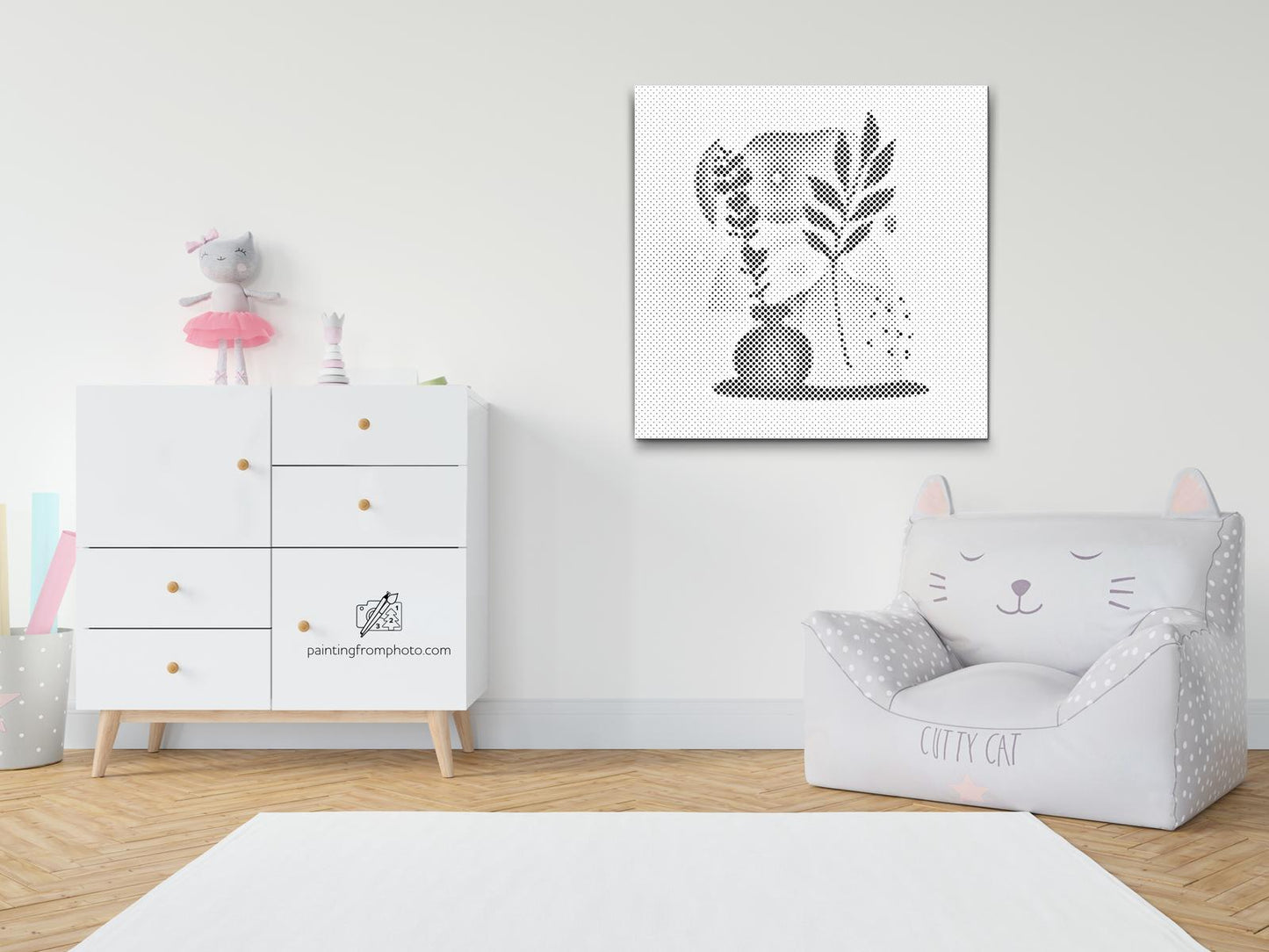 Dotting - Illustration - Blomster i en vase