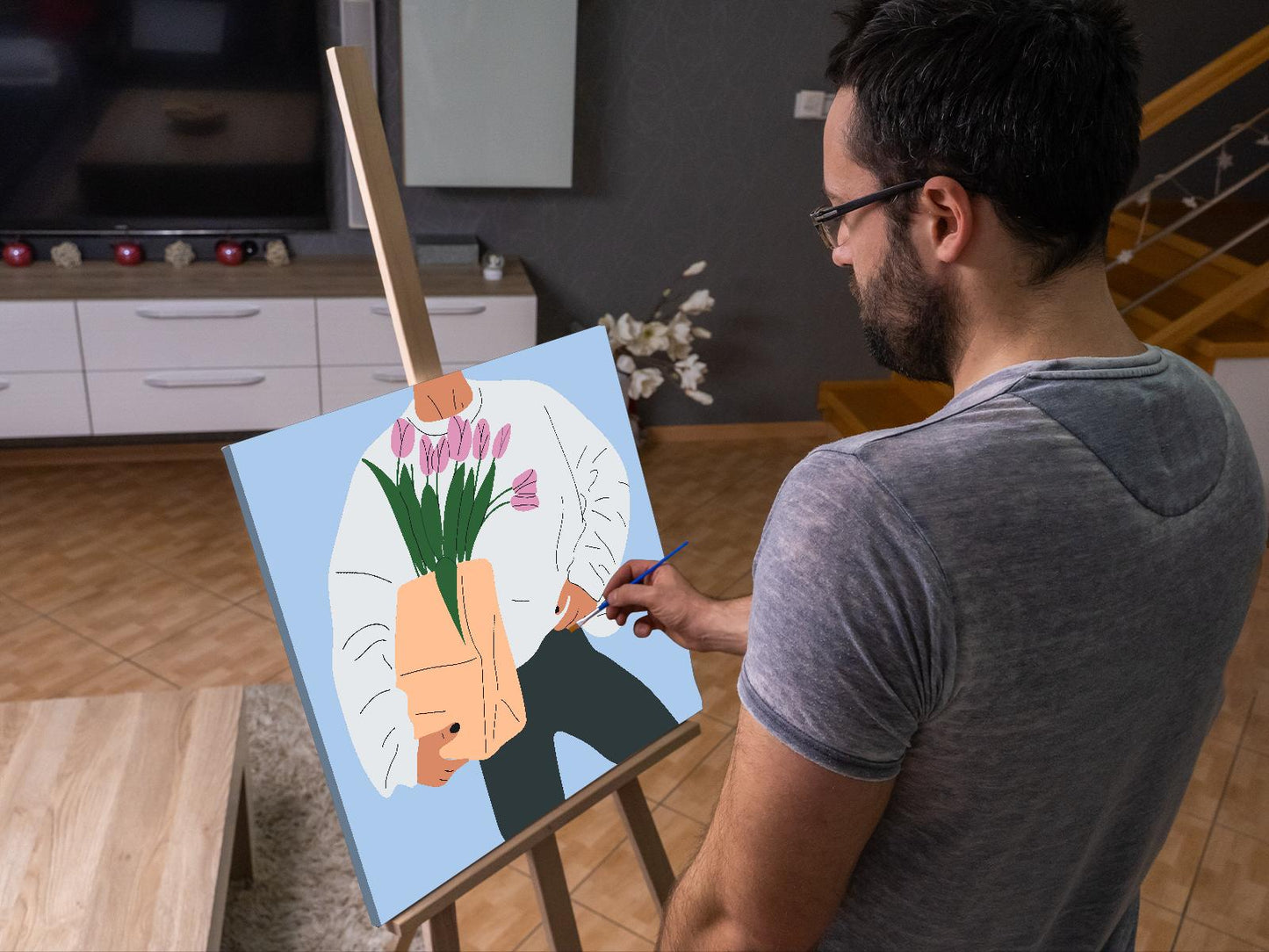 Paint by number - Illustration - Tulipaner