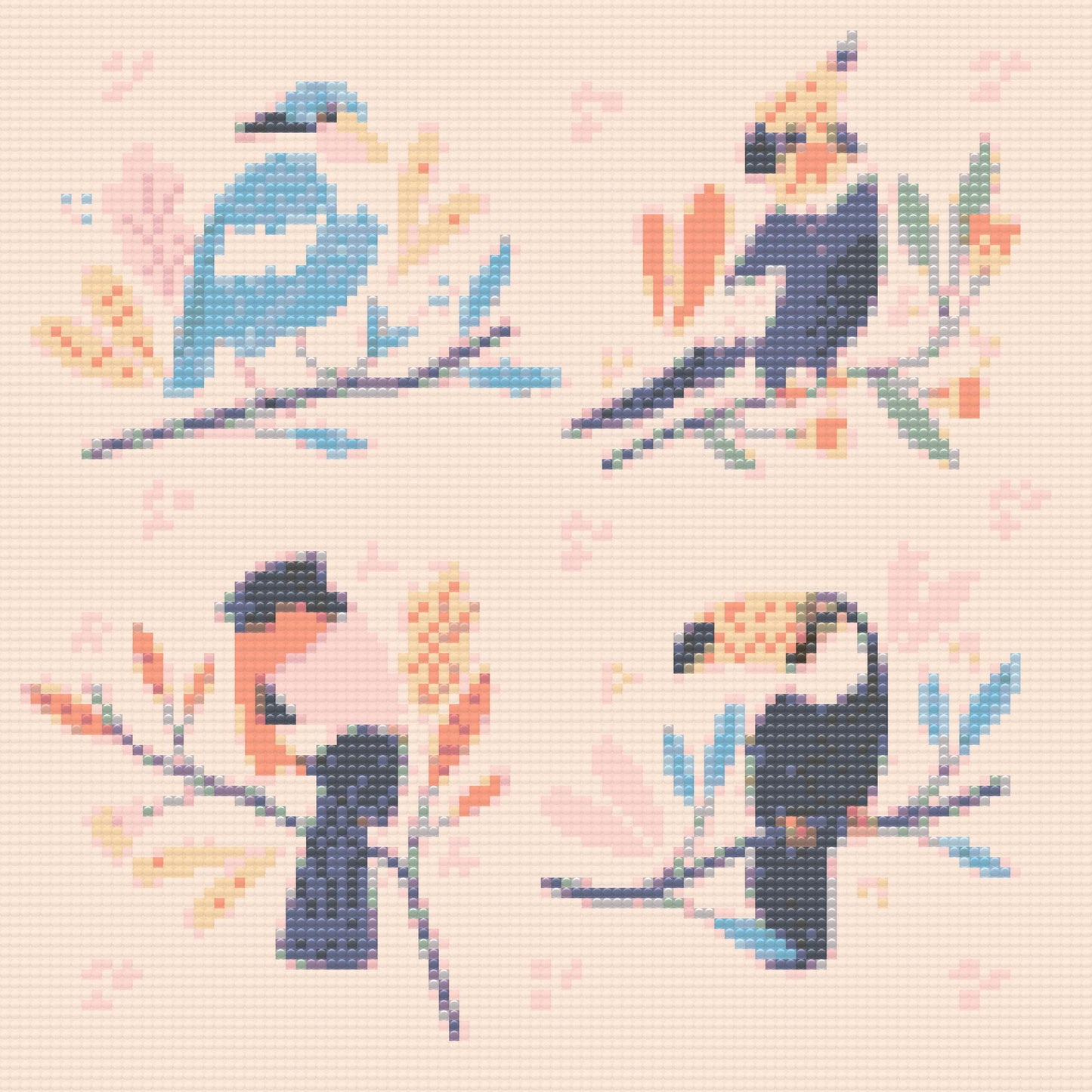 Diamond Paint - Illustration - Papegøjer