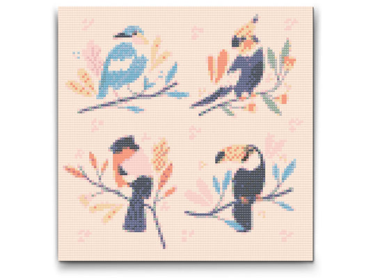 Diamond Paint - Illustration - Papegøjer