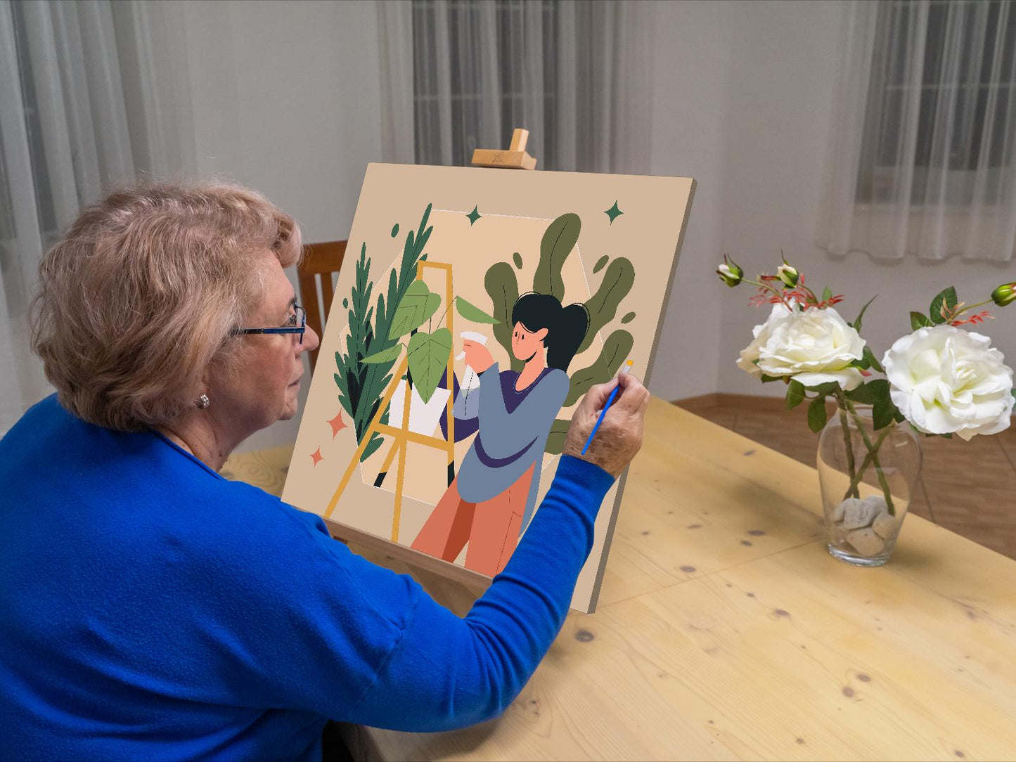 Paint by number - Illustration - Stueplanter 2