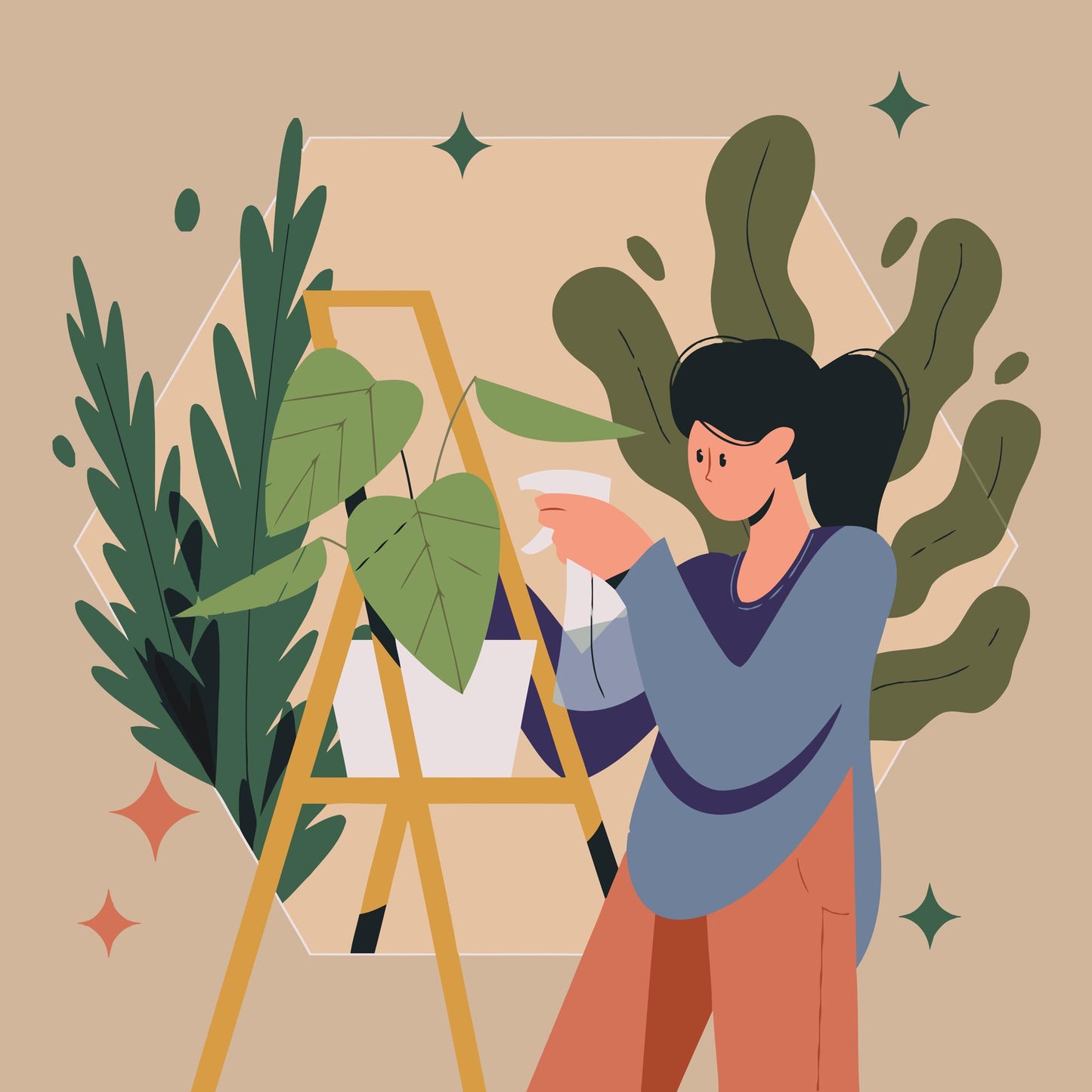 Paint by number - Illustration - Stueplanter 2