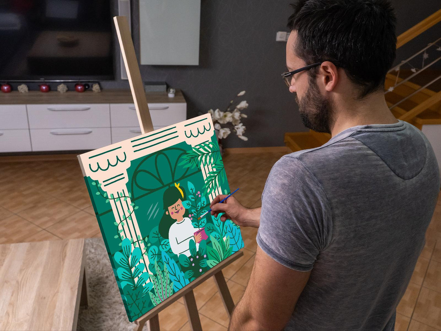 Paint by number - Illustration - Stueplanter 4