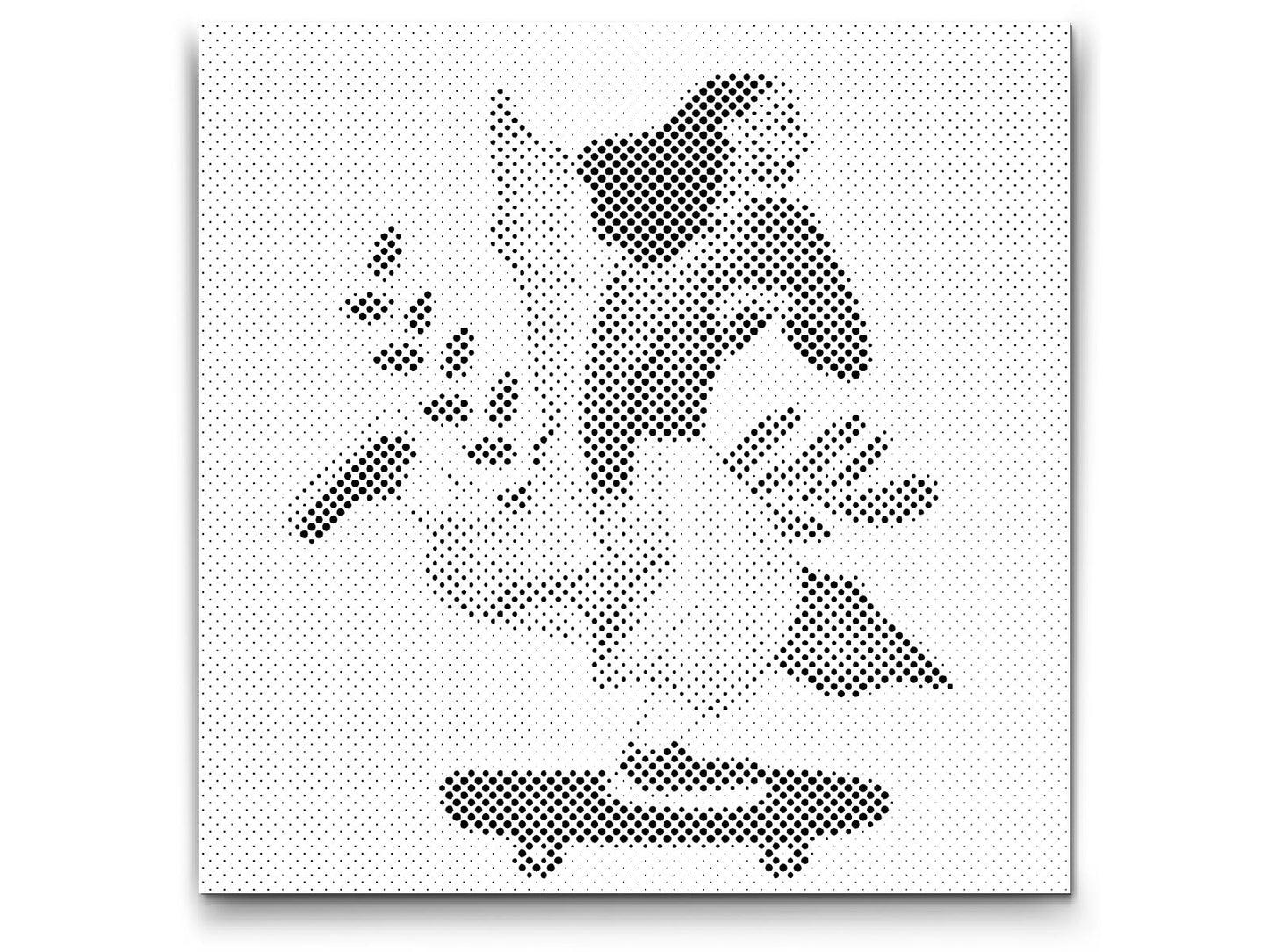 Dotting - Illustration - Kvinde på skateboard