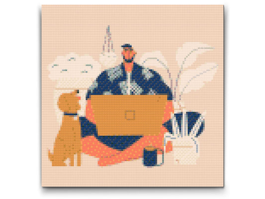 Diamond Paint - Illustration - Hjemmearbejde