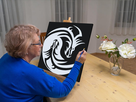 Paint by number - Jing Jang Dragon