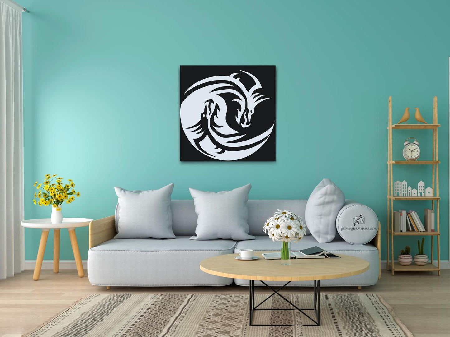 Paint by number - Jing Jang Dragon