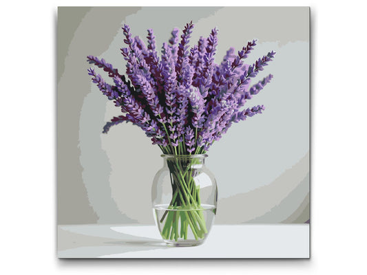 Paint by number - Lavendel i en vase