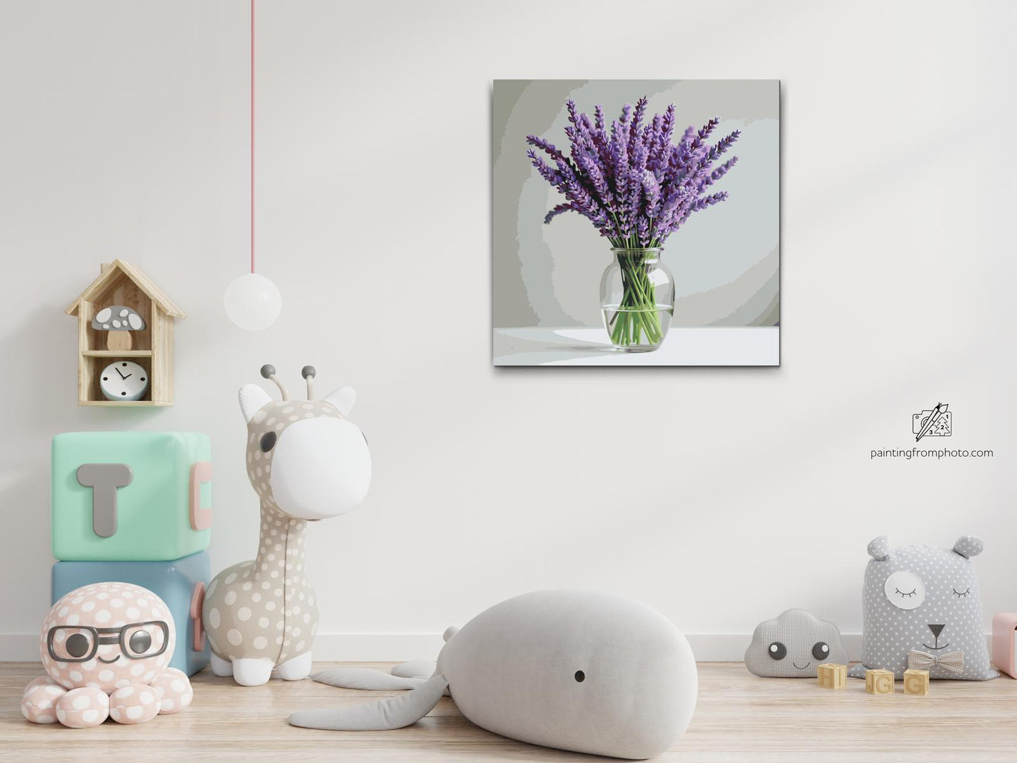 Paint by number - Lavendel i en vase