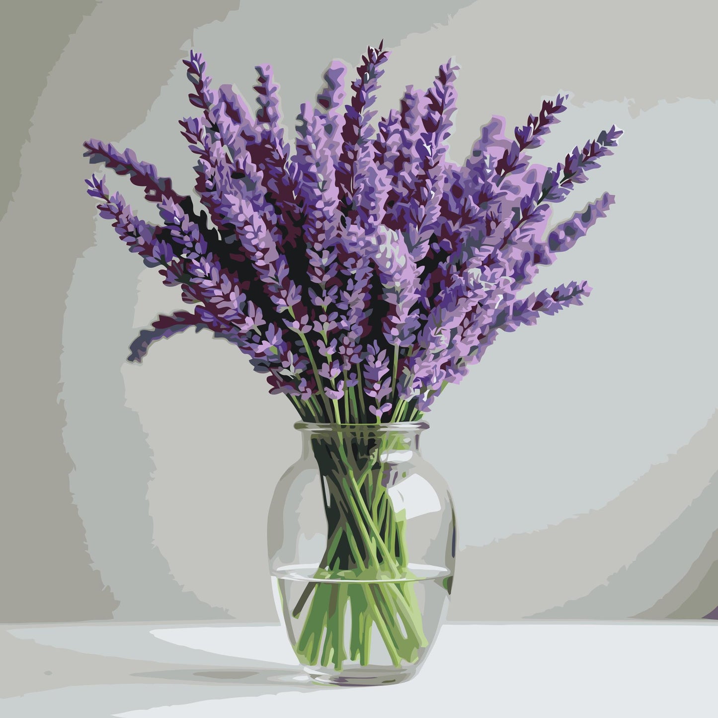 Paint by number - Lavendel i en vase
