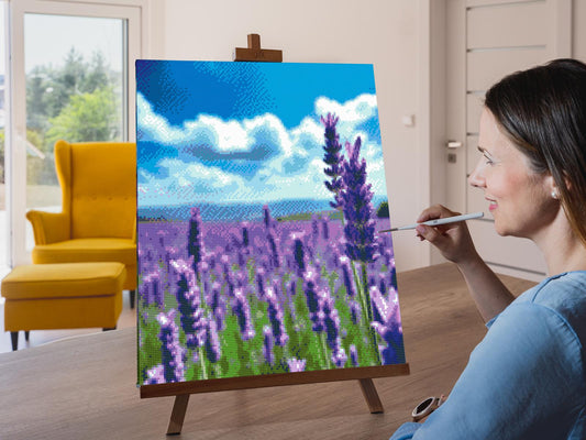 Diamond Paint - Lavendel i marken