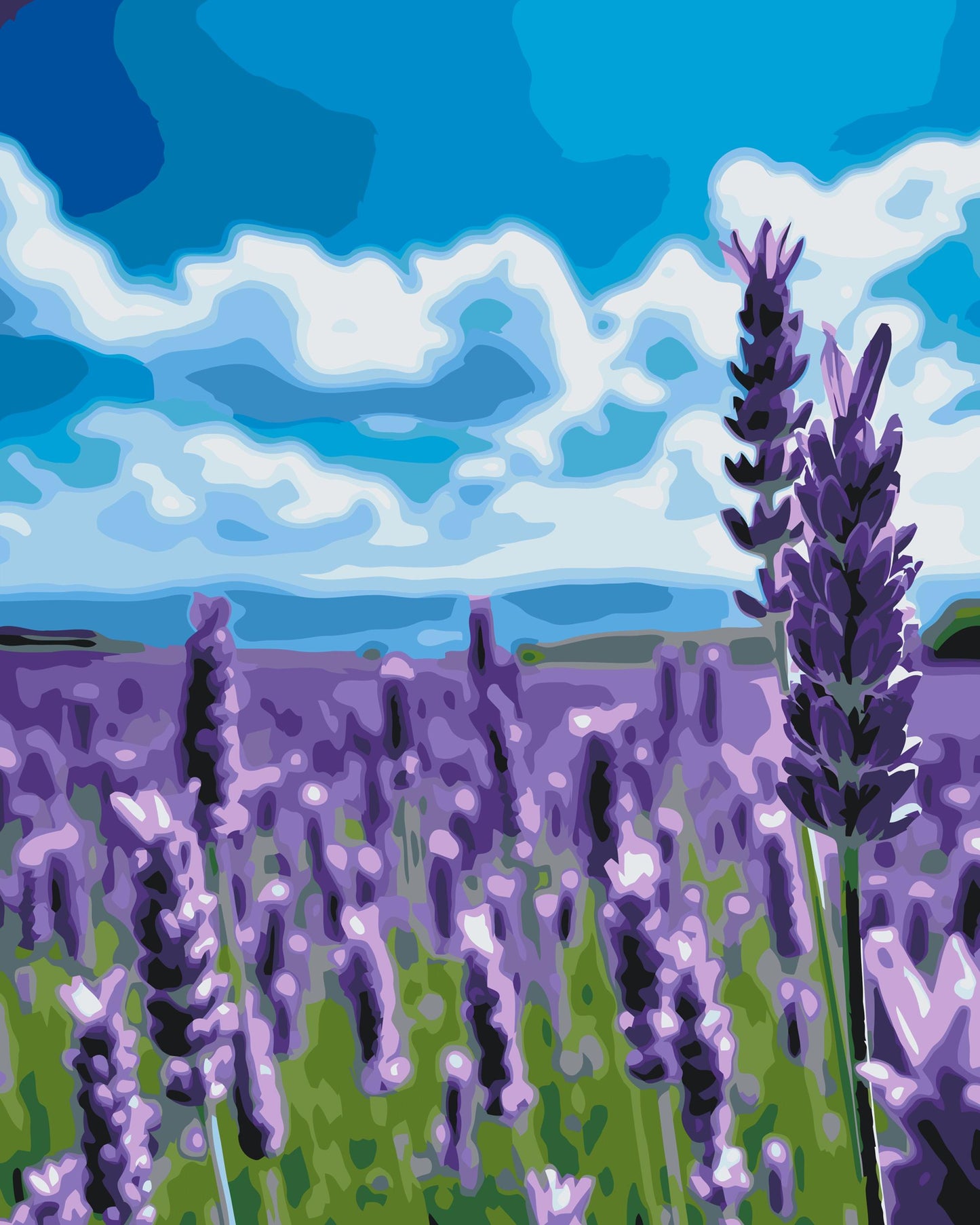 Paint by number - Lavendel i marken