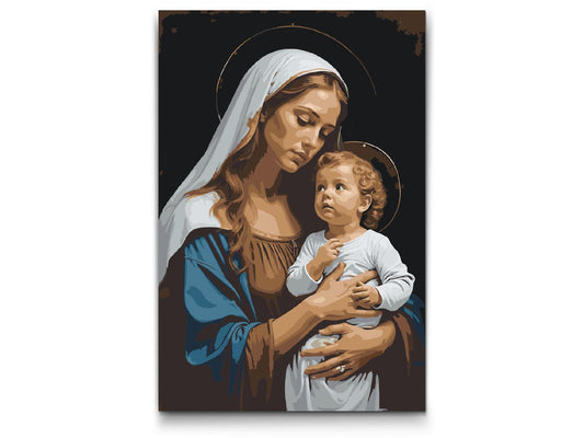 Paint by number - Maria og Jesus