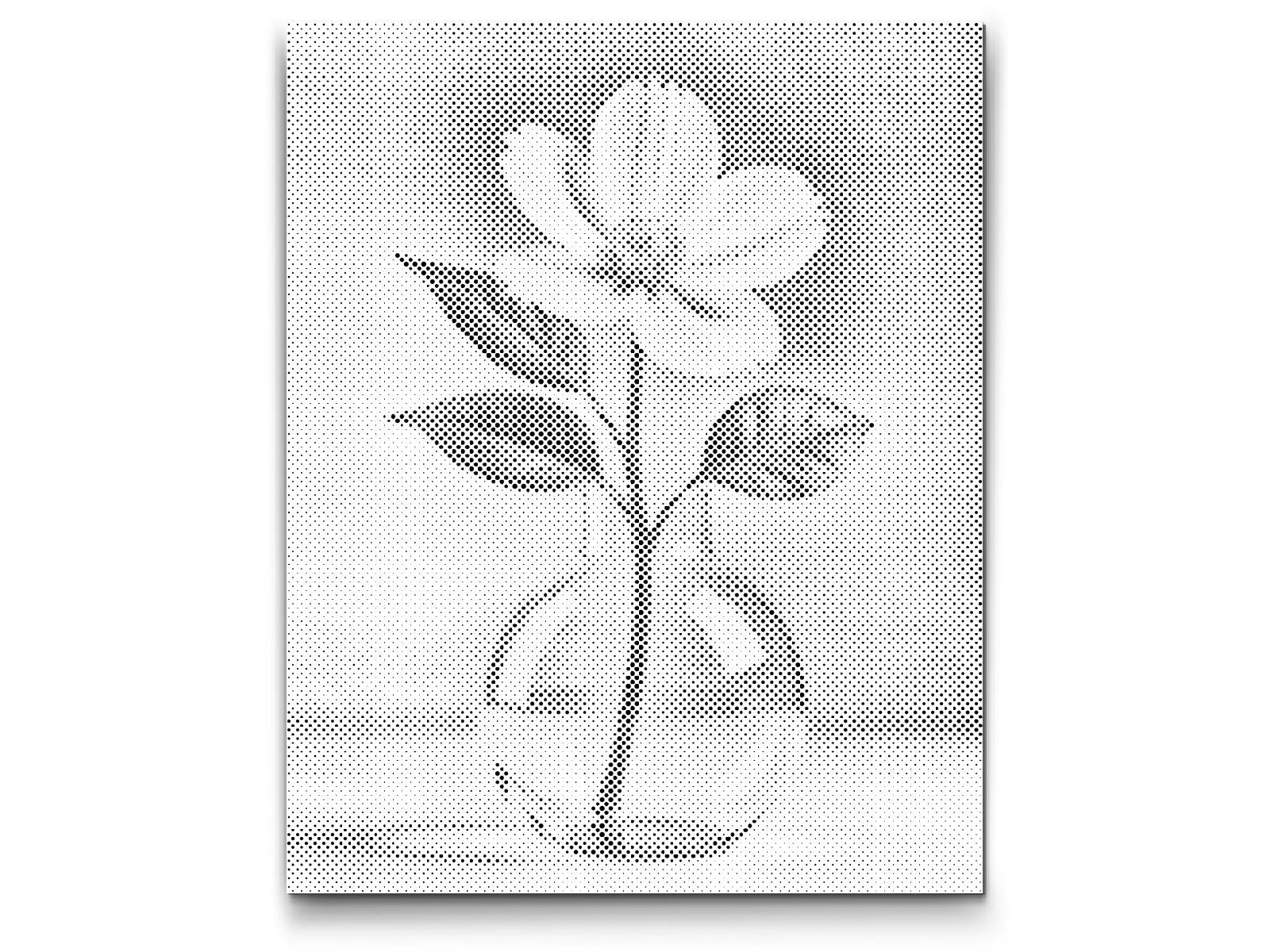 Dotting - Minimalistisk hvid blomst