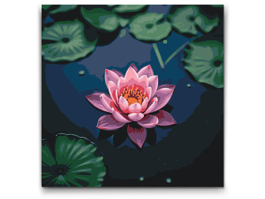 Paint by number - Lyserød lotusblomst