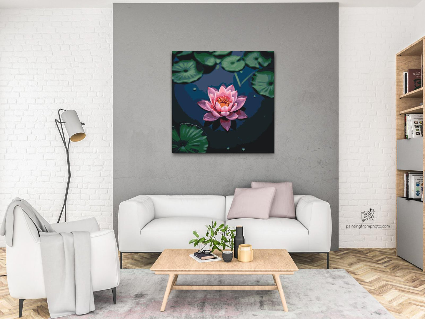 Paint by number - Lyserød lotusblomst