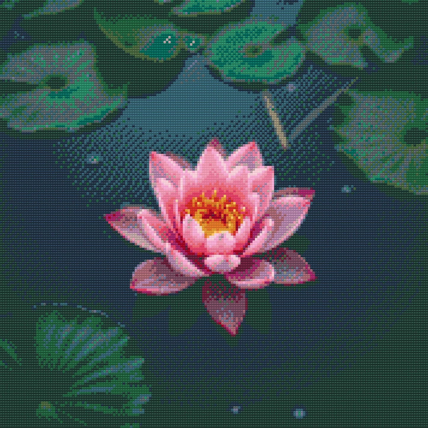 Diamond Paint - Lyserød lotusblomst