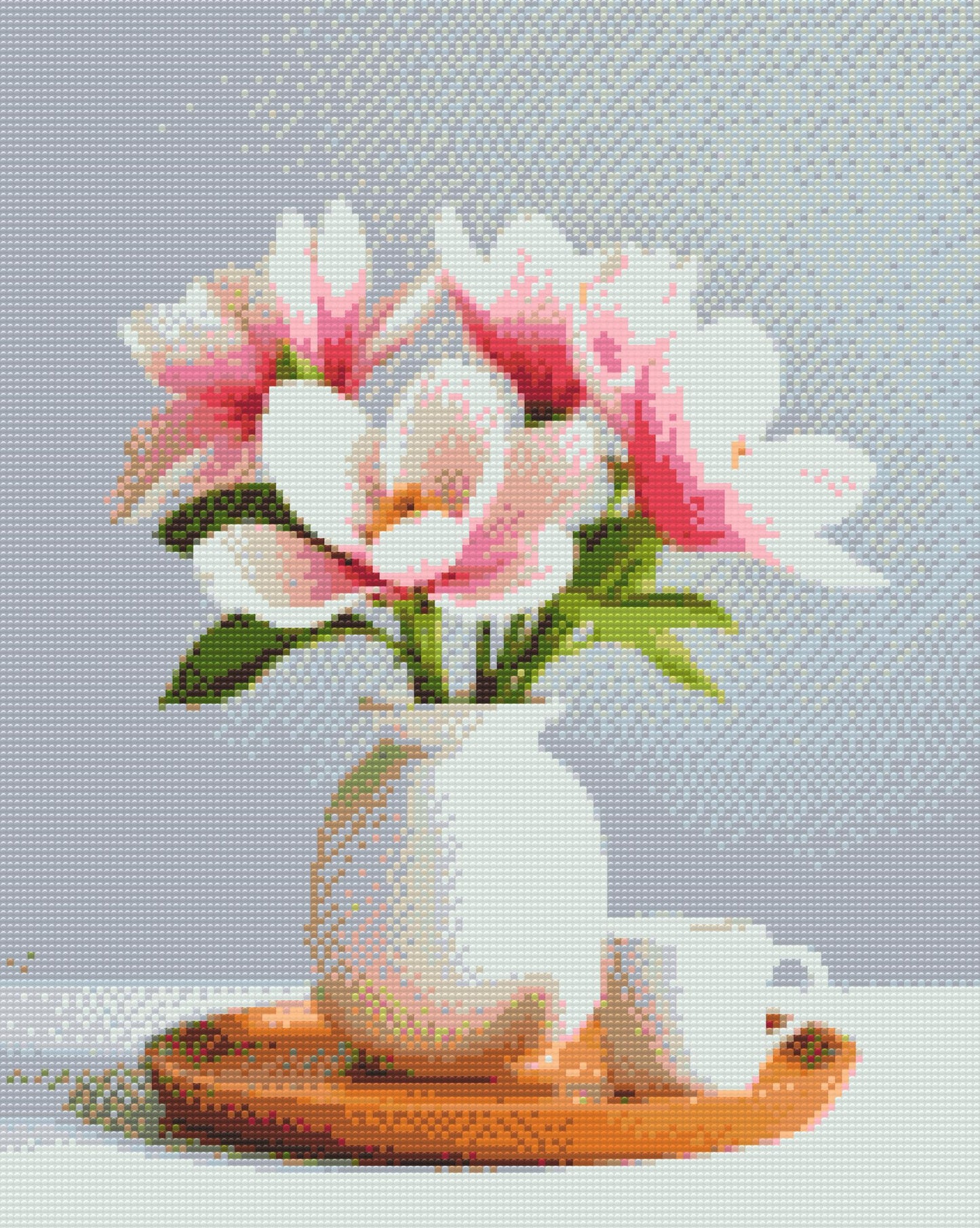 Diamond Paint - Magnoliablomster i en vase