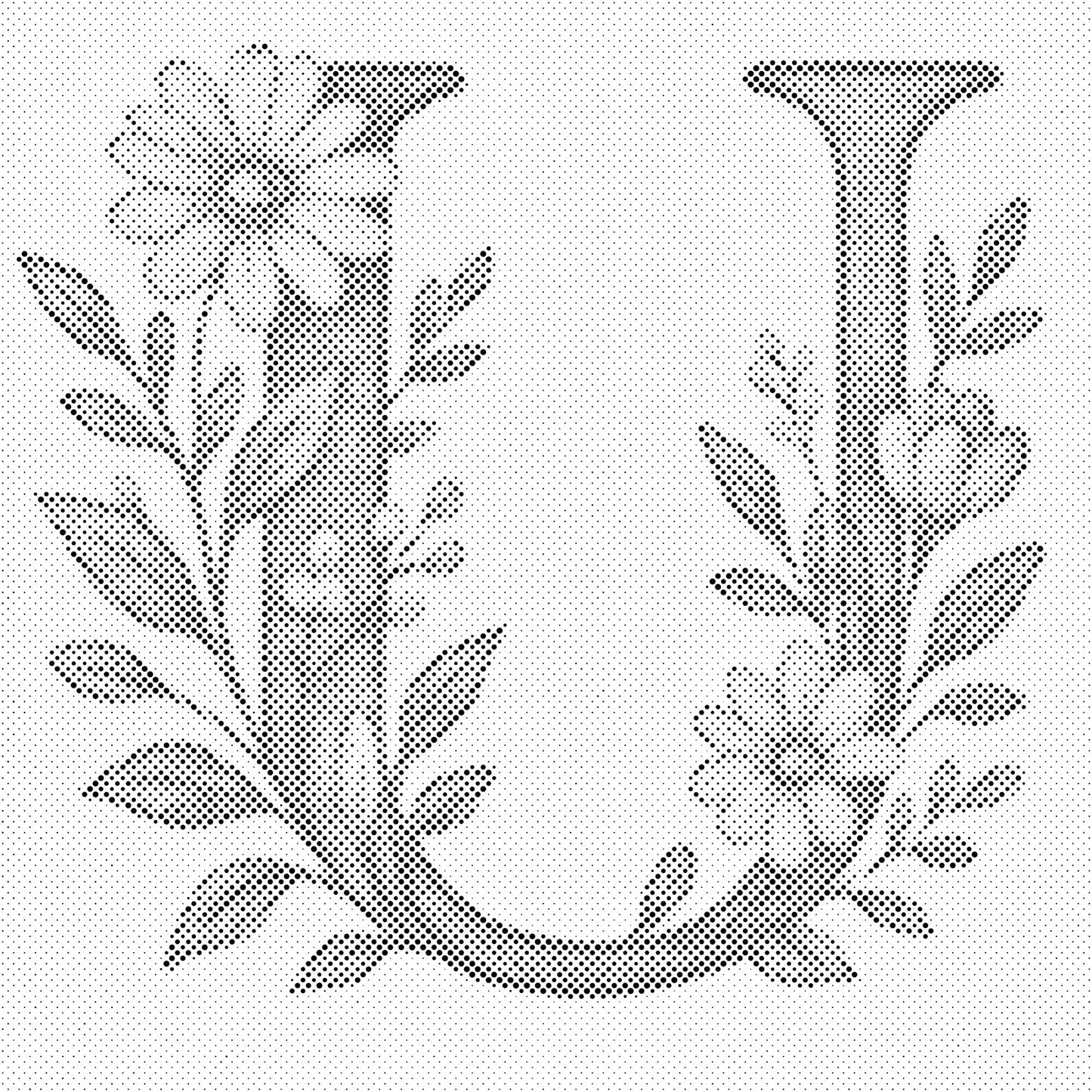 Dotting - Bogstav U - Blomstermønster