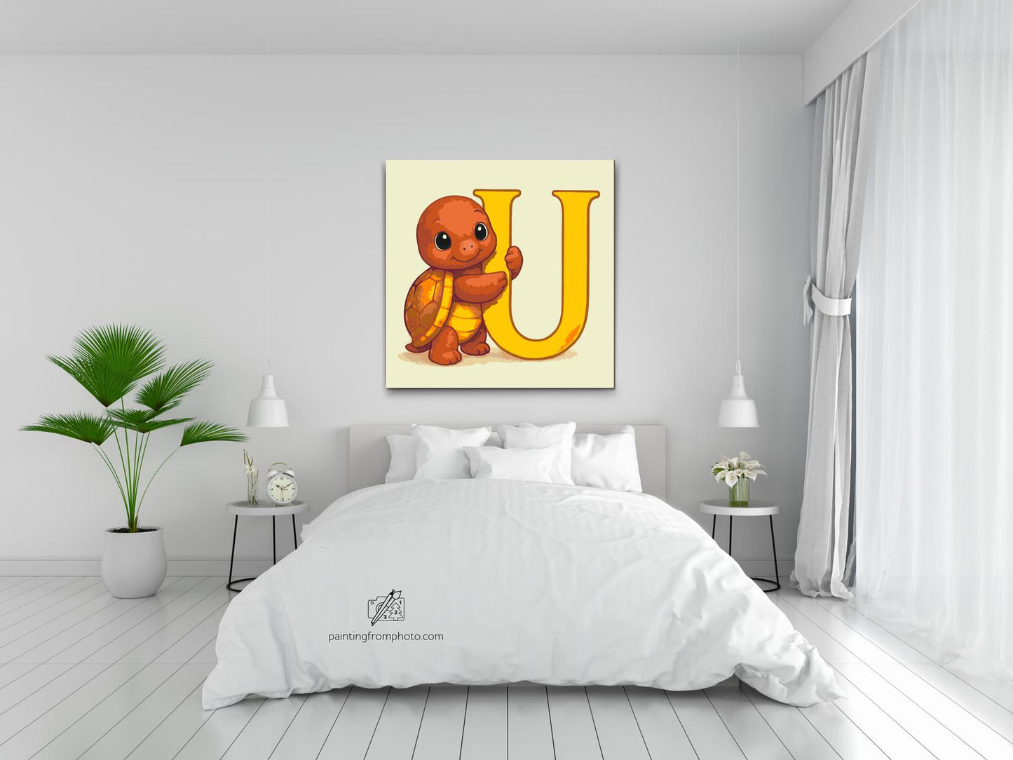 Paint by number - Bogstav U – Med et dyr