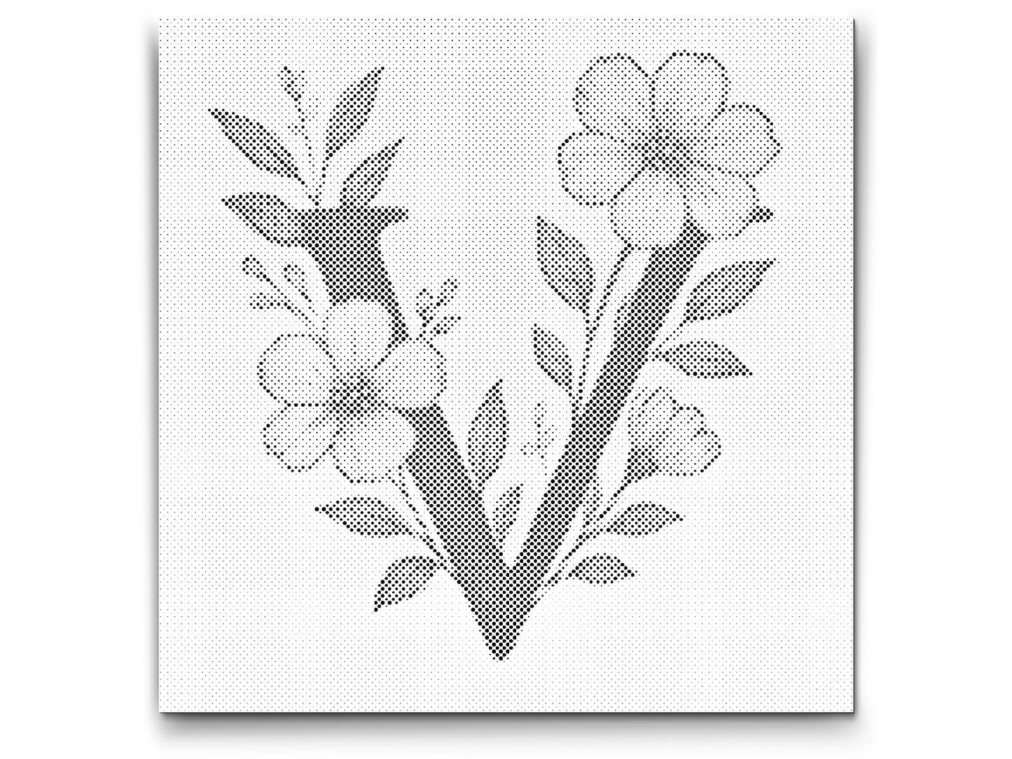 Dotting - Bogstav V - Blomstermønster
