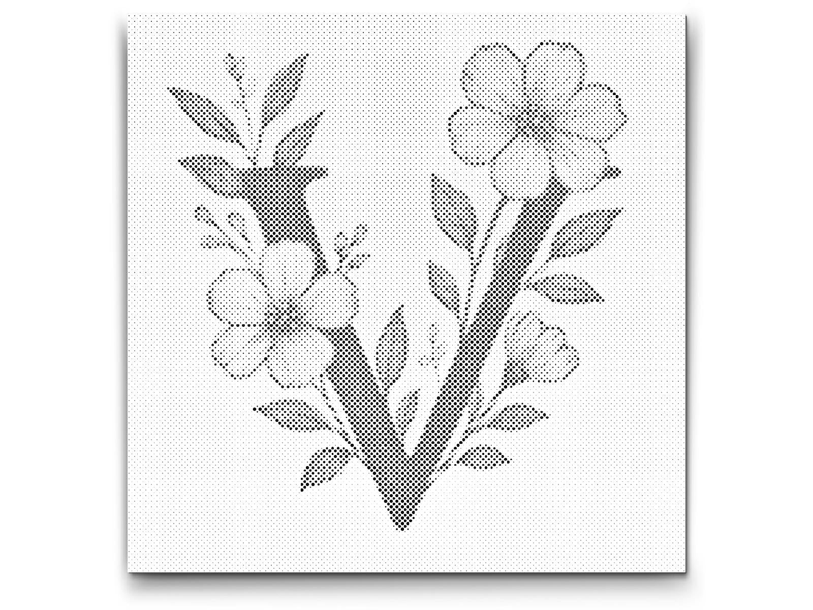 Dotting - Bogstav V - Blomstermønster